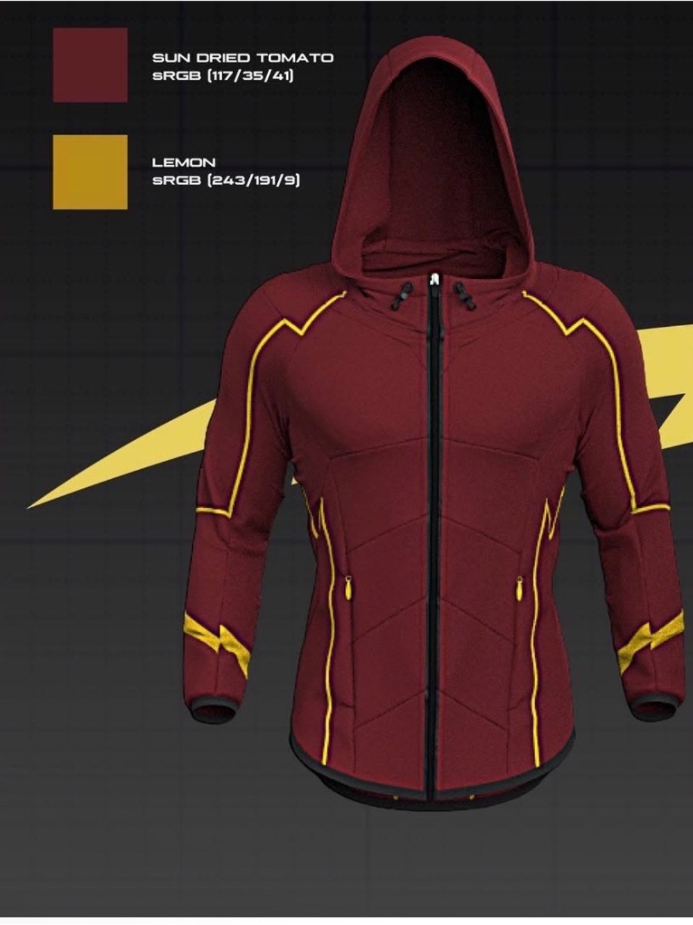 Barry Allen / Flash inspired hoodie from SuperX Size M